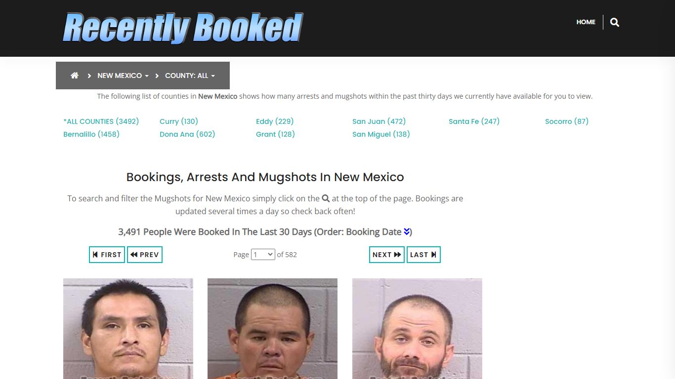 Recent bookings, Arrests, Mugshots in New Mexico - Recently Booked